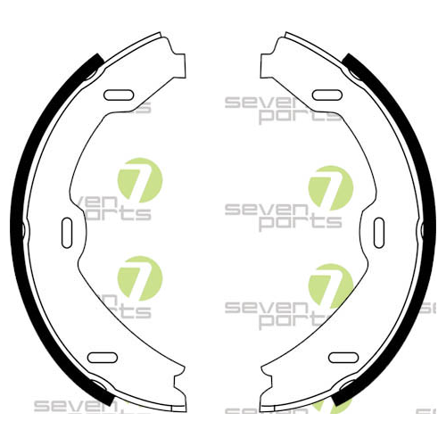Bremsbackensatz 7 Seven Parts SVG10943 f&uuml;r Hinterachse