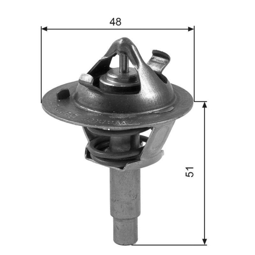 Thermostat K&uuml;hlmittel Gates TH38490G1 f&uuml;r Mercedes Benz Mercedes Benz
