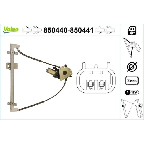 Fensterheber Valeo 850440 für VW Vorne Links