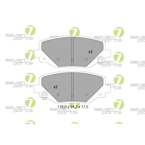 Bremsbelagsatz Scheibenbremse 7 Seven Parts SVP27420 f&uuml;r Chrysler Fiat Lancia