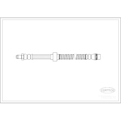 Bremsschlauch Corteco 19025870 für Citroën Peugeot Vorderachse Vorne