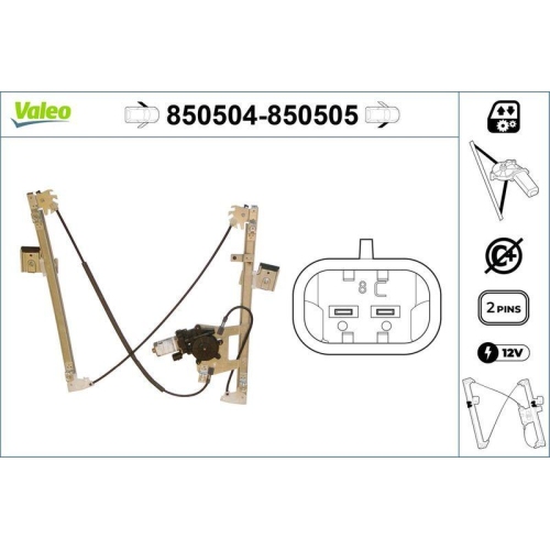 Fensterheber Valeo 850504 f&uuml;r Ford Vorne Links