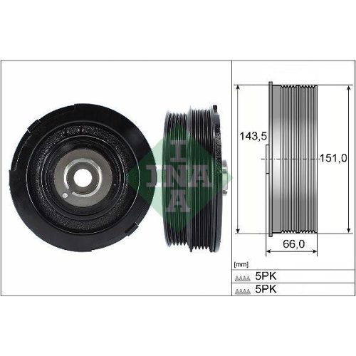 Riemenscheibe Kurbelwelle Schaeffler Ina 544 0069 10 f&uuml;r Bmw Mini