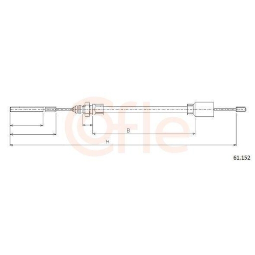 Seilzug Feststellbremse Cofle 61.152 f&uuml;r Links Rechts