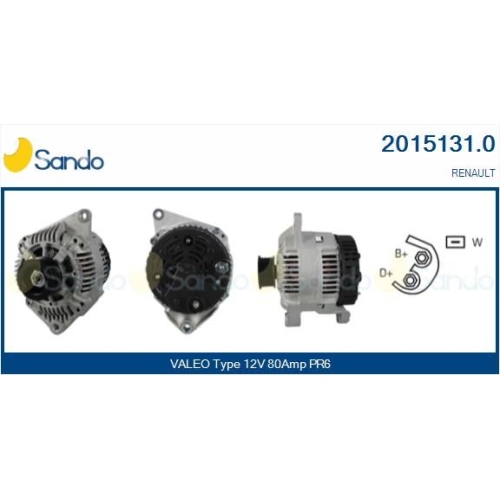 Generator Sando 2015131.0 für Renault