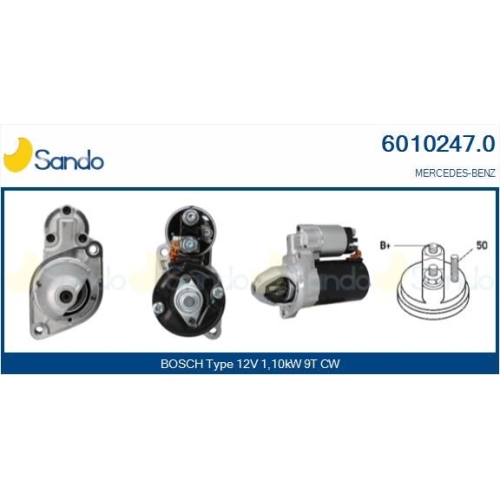 Starter Sando 6010247.0 für Mercedes Benz Mercedes Benz Mercedes Benz