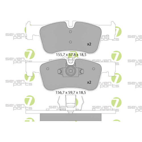 Bremsbelagsatz Scheibenbremse 7 Seven Parts SVP27460 f&uuml;r Bmw Mini 1. Vorderachse
