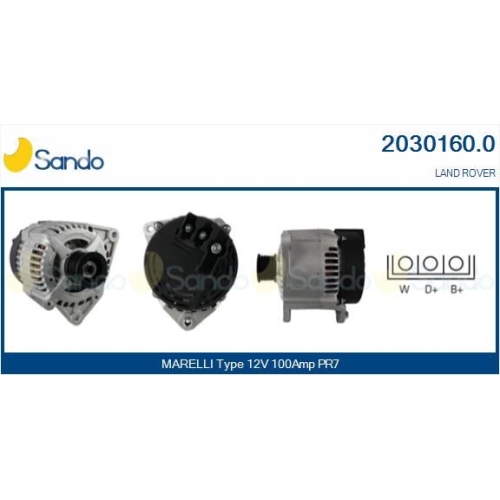 Generator Sando 2030160.0 f&uuml;r Rover