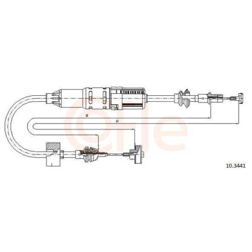 Seilzug Kupplungsbet&auml;tigung Cofle 10.3441 f&uuml;r Seat Vag VW