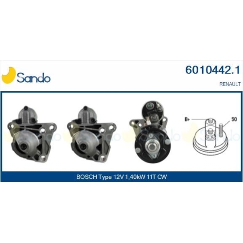 Starter Sando 6010442.1 für Renault