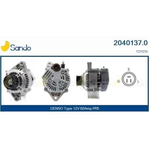 Generator Sando 2040137.0 f&uuml;r Toyota
