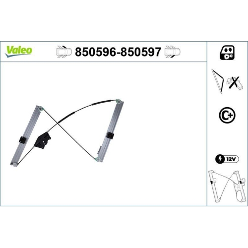 Fensterheber Valeo 850596 f&uuml;r Audi Seat Vorne Links