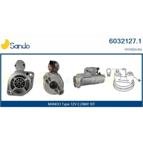 Starter Sando 6032127.1 f&uuml;r Hyundai