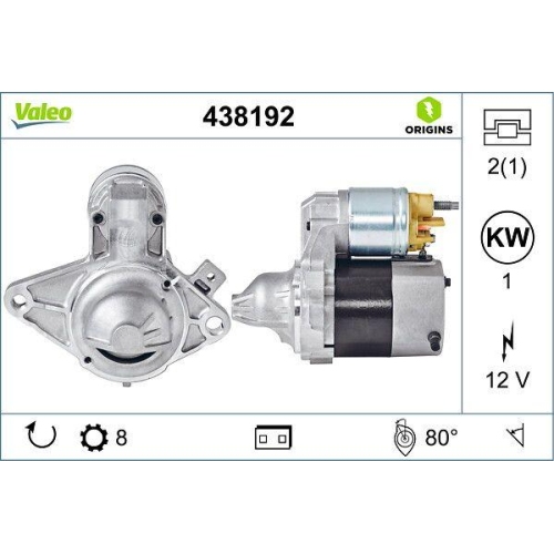 Starter Valeo 438192 Valeo Origins New Oe Technologie f&uuml;r Citro&euml;n Peugeot Toyota