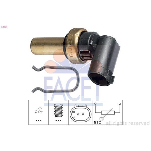 Sensor K&uuml;hlmitteltemperatur Facet 7.3324 Made In Italy - Oe Equivalent f&uuml;r Fiat