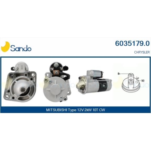 Starter Sando 6035179.0 f&uuml;r Chrysler Mitsubishi