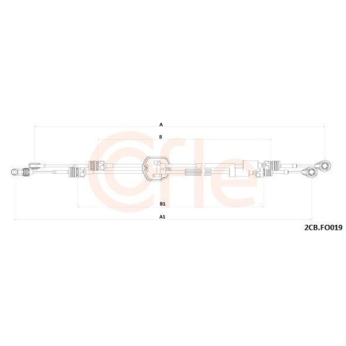Seilzug Schaltgetriebe Cofle 2CB.FO019 f&uuml;r Ford