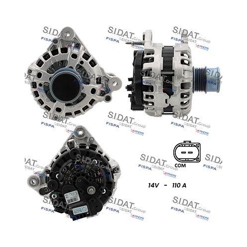 Generator Sidat A12BH1370 f&uuml;r Audi Seat Skoda VW Vag