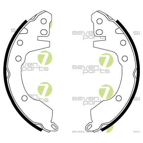 Bremsbackensatz 7 Seven Parts SVG10952 f&uuml;r Hinterachse