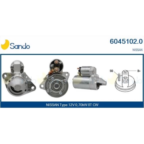 Starter Sando 6045102.0 f&uuml;r Nissan