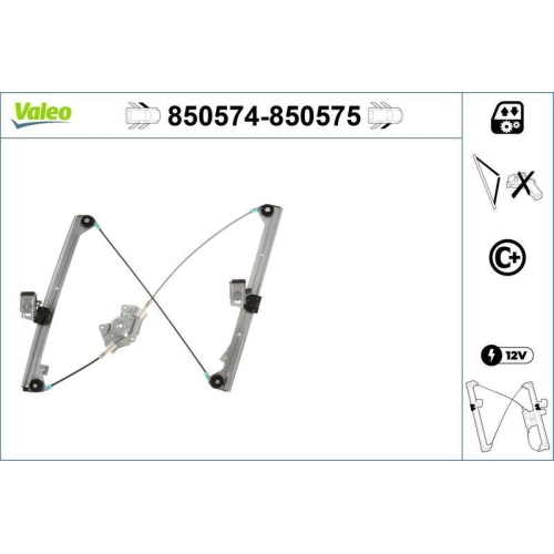Fensterheber Valeo 850574 für Skoda VW Vorne Links