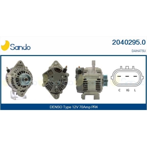 Generator Sando 2040295.0 f&uuml;r Daihatsu