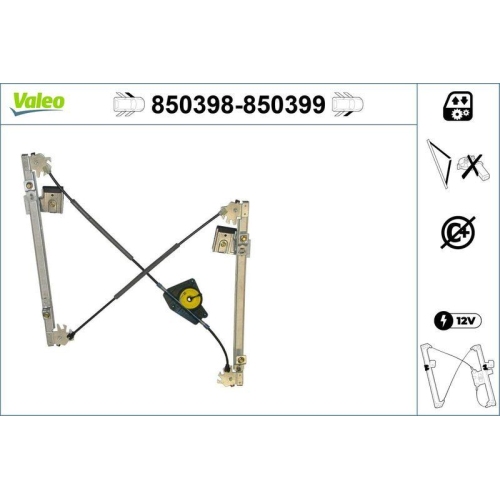 Fensterheber Valeo 850398 für Seat Vorne Links