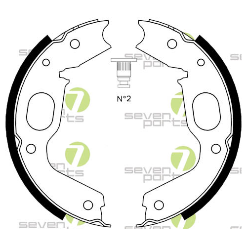 Bremsbackensatz 7 Seven Parts SVG10958 f&uuml;r Hinterachse