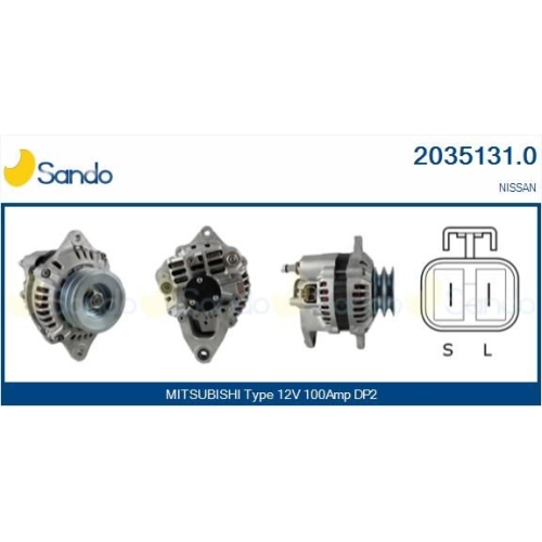 Generator Sando 2035131.0 f&uuml;r Mitsubishi Nissan