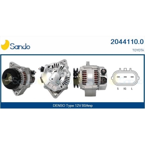 Generator Sando 2044110.0 f&uuml;r Toyota