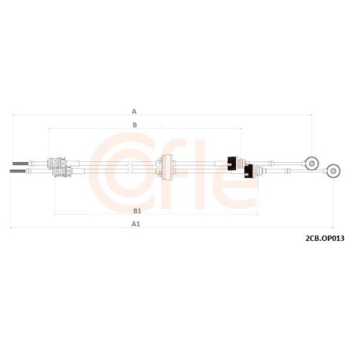 Seilzug Schaltgetriebe Cofle 2CB.OP013 für Opel