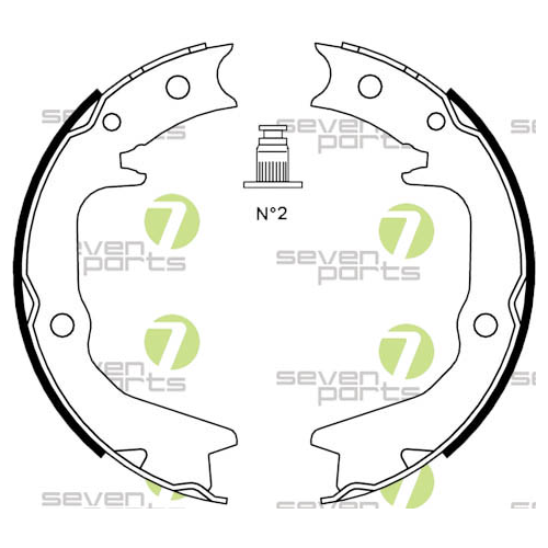Bremsbackensatz 7 Seven Parts SVG10959 für Hinterachse