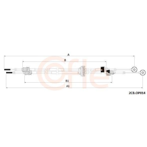 Seilzug Schaltgetriebe Cofle 2CB.OP014 für Opel