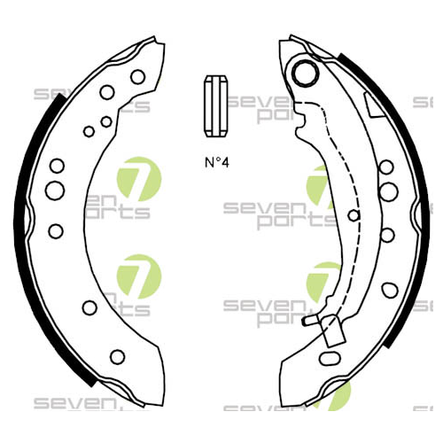 Bremsbackensatz 7 Seven Parts SVG10960 für Hinterachse
