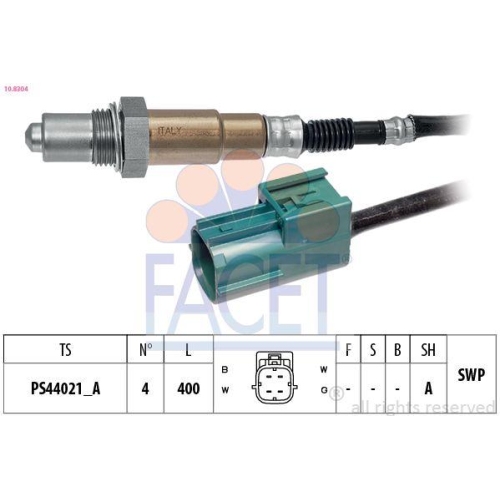 Lambdasonde Facet 10.8304 Made In Italy - Oe Equivalent f&uuml;r Nissan