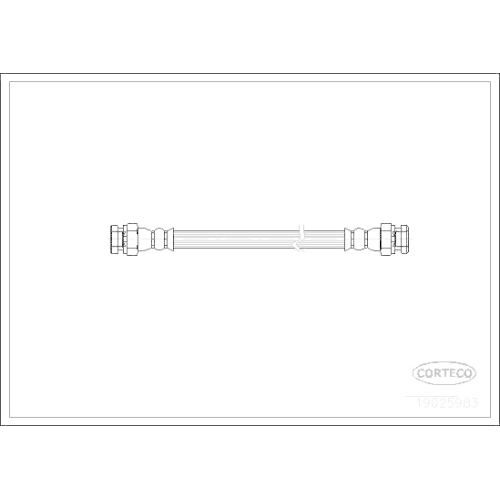 Bremsschlauch Corteco 19025983 für Mazda Moteurs Baudouin.s.a Hinterachse Hinten