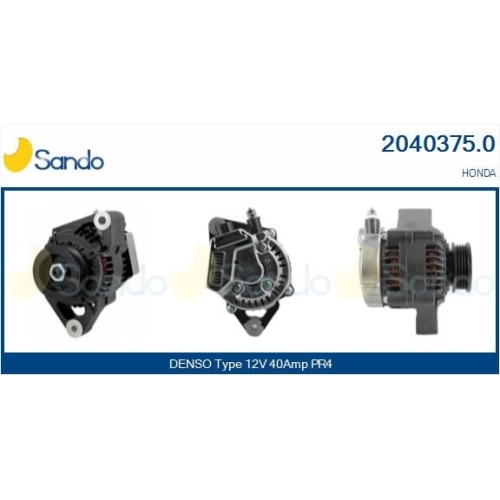 Alternator Sando 2040375.0 for Honda