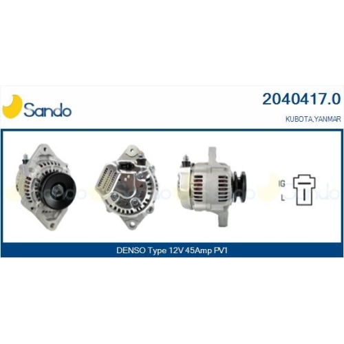 Generator Sando 2040417.0 f&uuml;r Kubota Yanmar