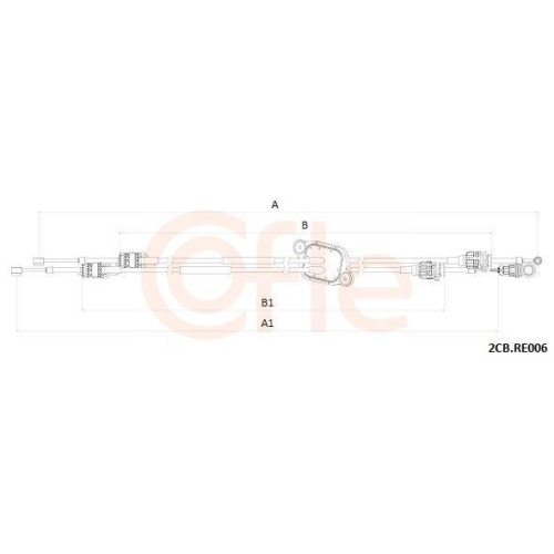 Seilzug Schaltgetriebe Cofle 2CB.RE006 f&uuml;r Opel Renault