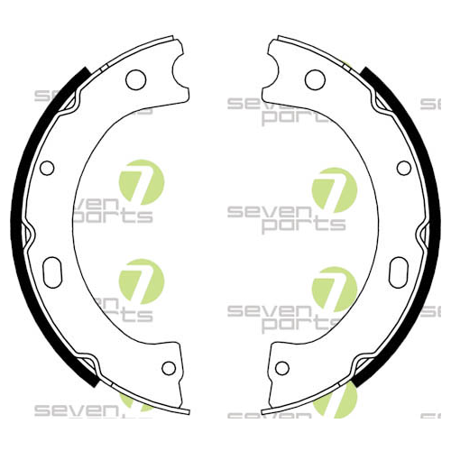 Bremsbackensatz Feststellbremse 7 Seven Parts SVG10967 f&uuml;r Hinterachse