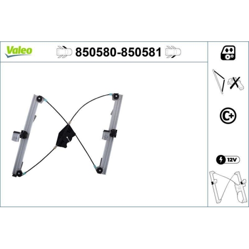Fensterheber Valeo 850580 f&uuml;r Skoda Vorne Links