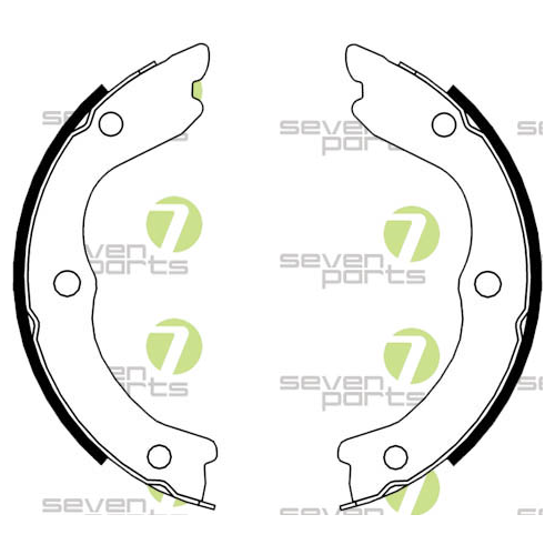 Bremsbackensatz Feststellbremse 7 Seven Parts SVG10970 f&uuml;r Hinterachse