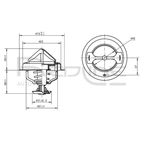 Thermostat K&uuml;hlmittel Red-line 55TO002 f&uuml;r Daihatsu Isuzu Toyota Lexus