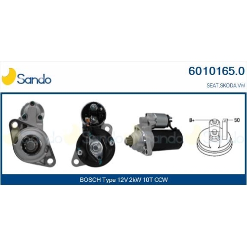 Starter Sando 6010165.0 f&uuml;r Seat Skoda VW Vag