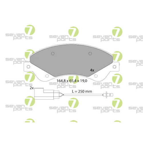 Bremsbelagsatz Scheibenbremse 7 Seven Parts SVP23531 f&uuml;r Ford 1. Vorderachse