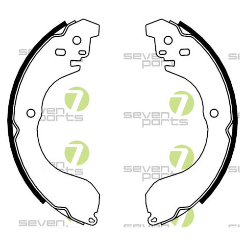 Bremsbackensatz 7 Seven Parts SVG10973 f&uuml;r Hinterachse