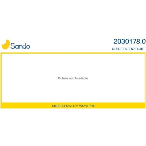 Generator Sando 2030178.0 für Mercedes Benz Mercedes Benz Mercedes Benz Smart