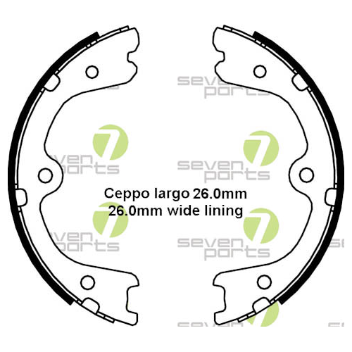 Bremsbackensatz 7 Seven Parts SVG10975 f&uuml;r Hinterachse