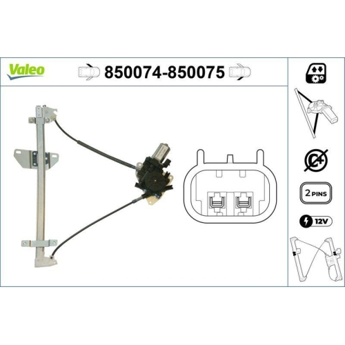 Fensterheber Valeo 850074 f&uuml;r Nissan Vorne Links