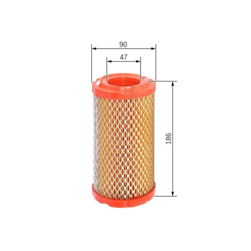 Luftfilter Bosch F026400371 f&uuml;r Volvo Freightliner Daewoo Case Ih Hitachi O&k